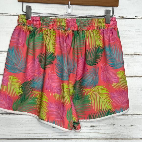 Jess Lea Tropical Print Activewear Shorts Pink Size Large - Picture 3 of 8